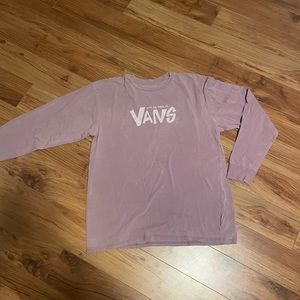 VANS purple long sleeved tee- Size Large